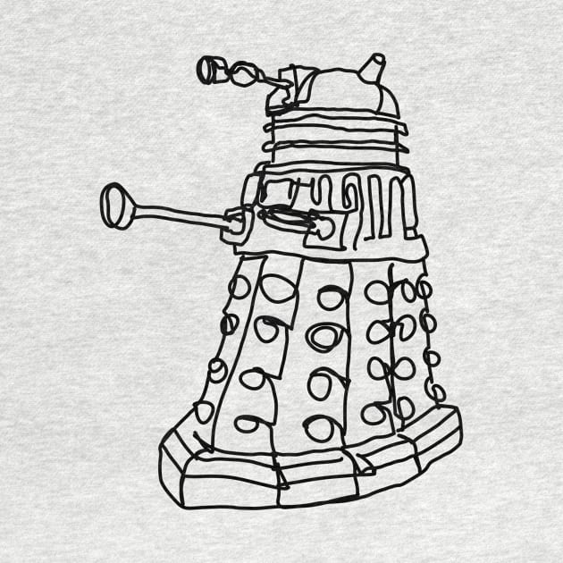 Bad Line Art Dalek by CatsandBats